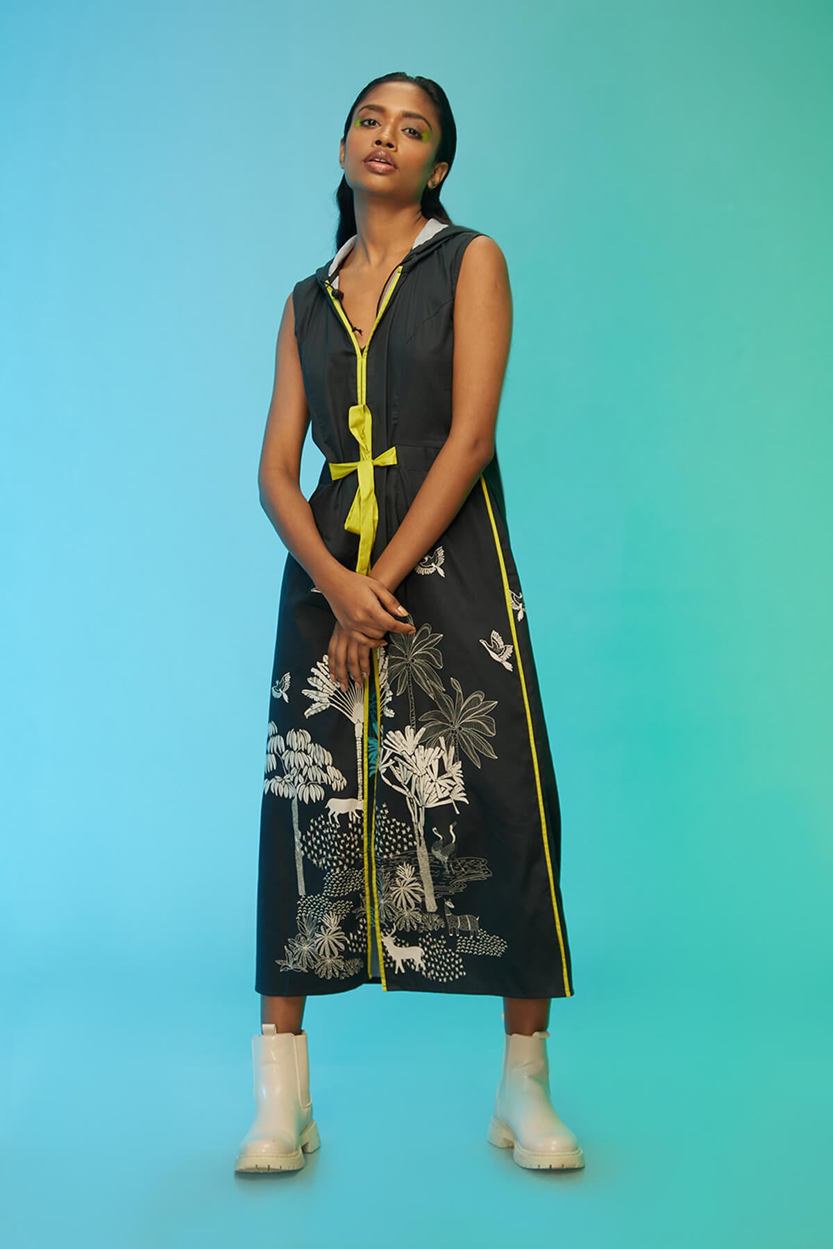 "Urban Hoodie Dress , Label Sous Hoodie  , long shirt dress "