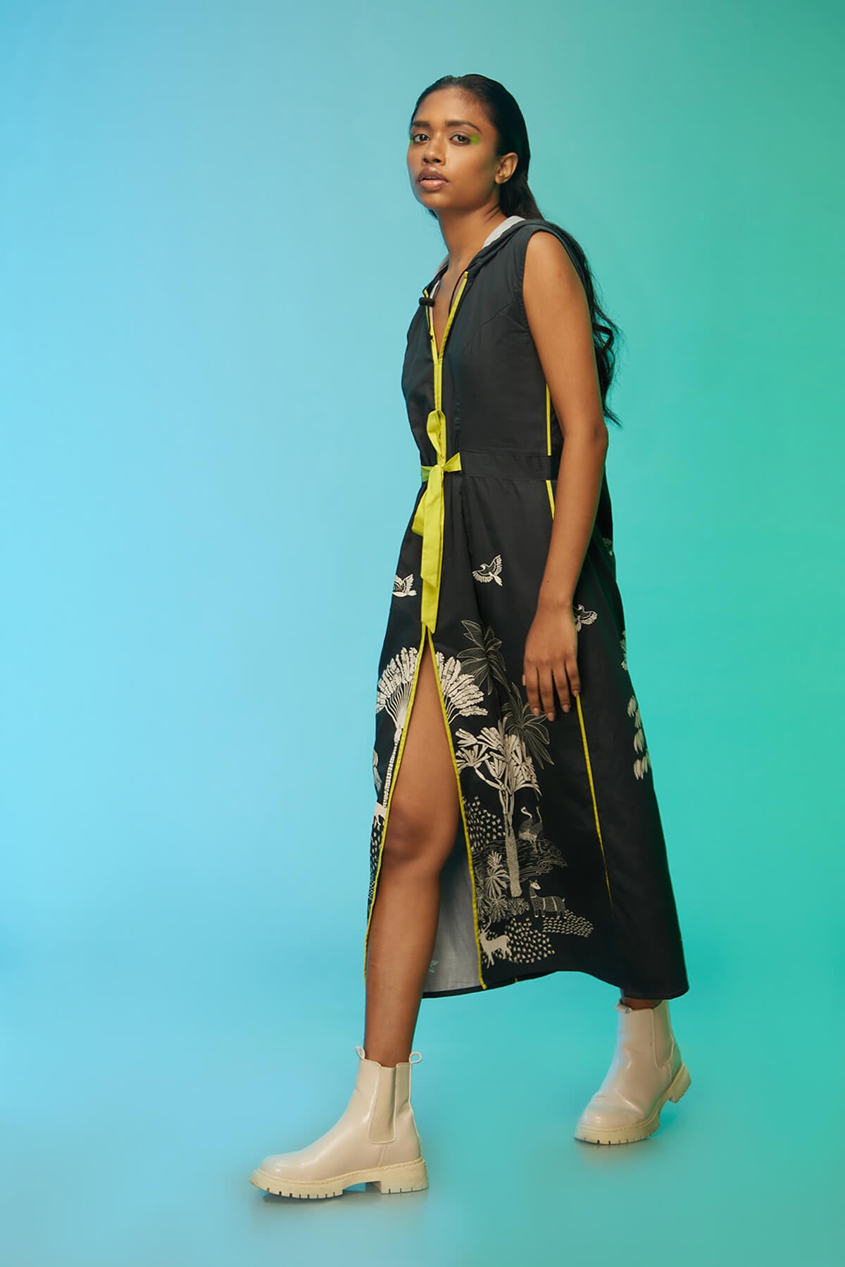 "Urban Hoodie Dress , Label Sous Hoodie  , long shirt dress "