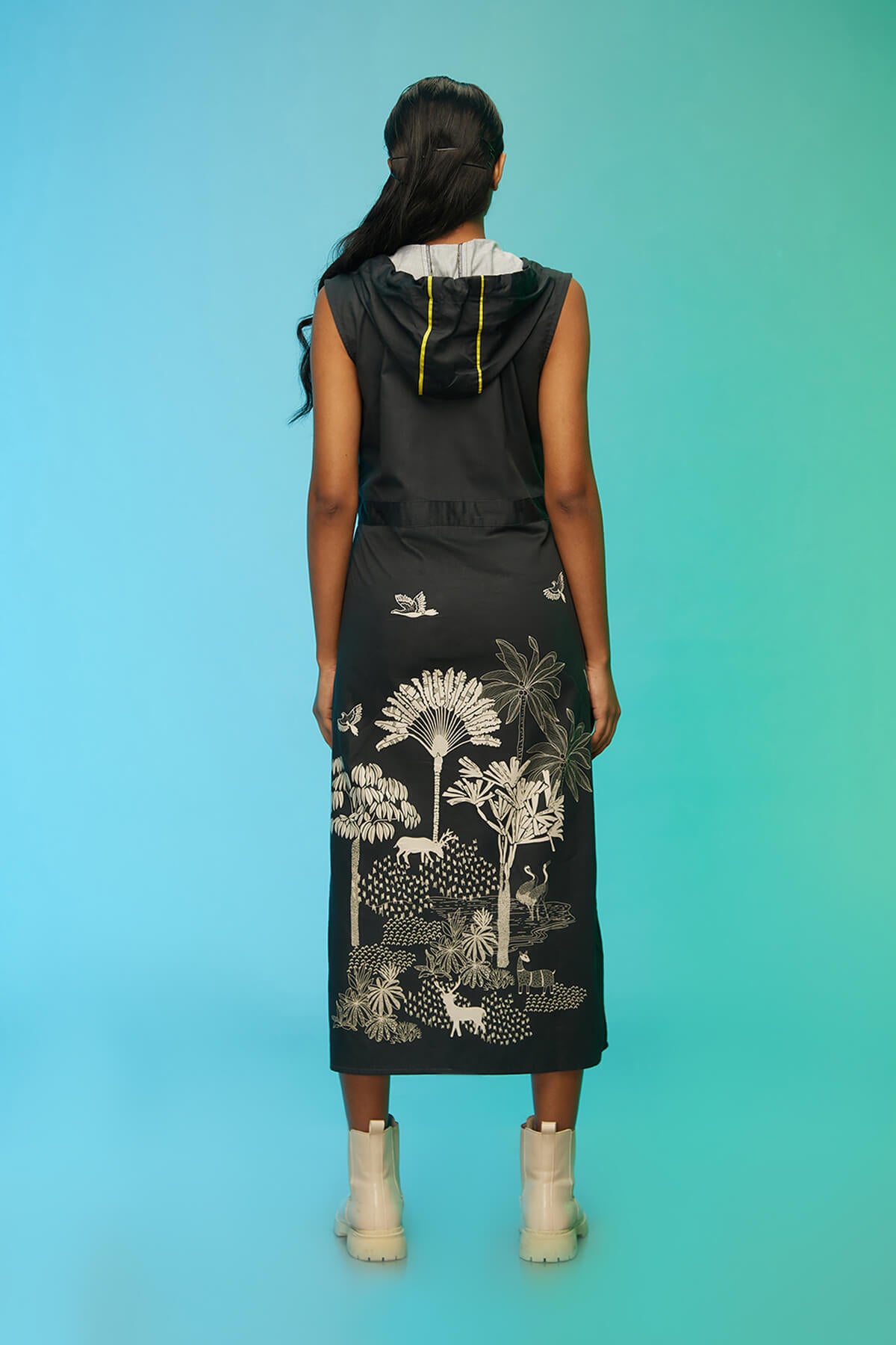 "Urban Hoodie Dress , Label Sous Hoodie  , long shirt dress "