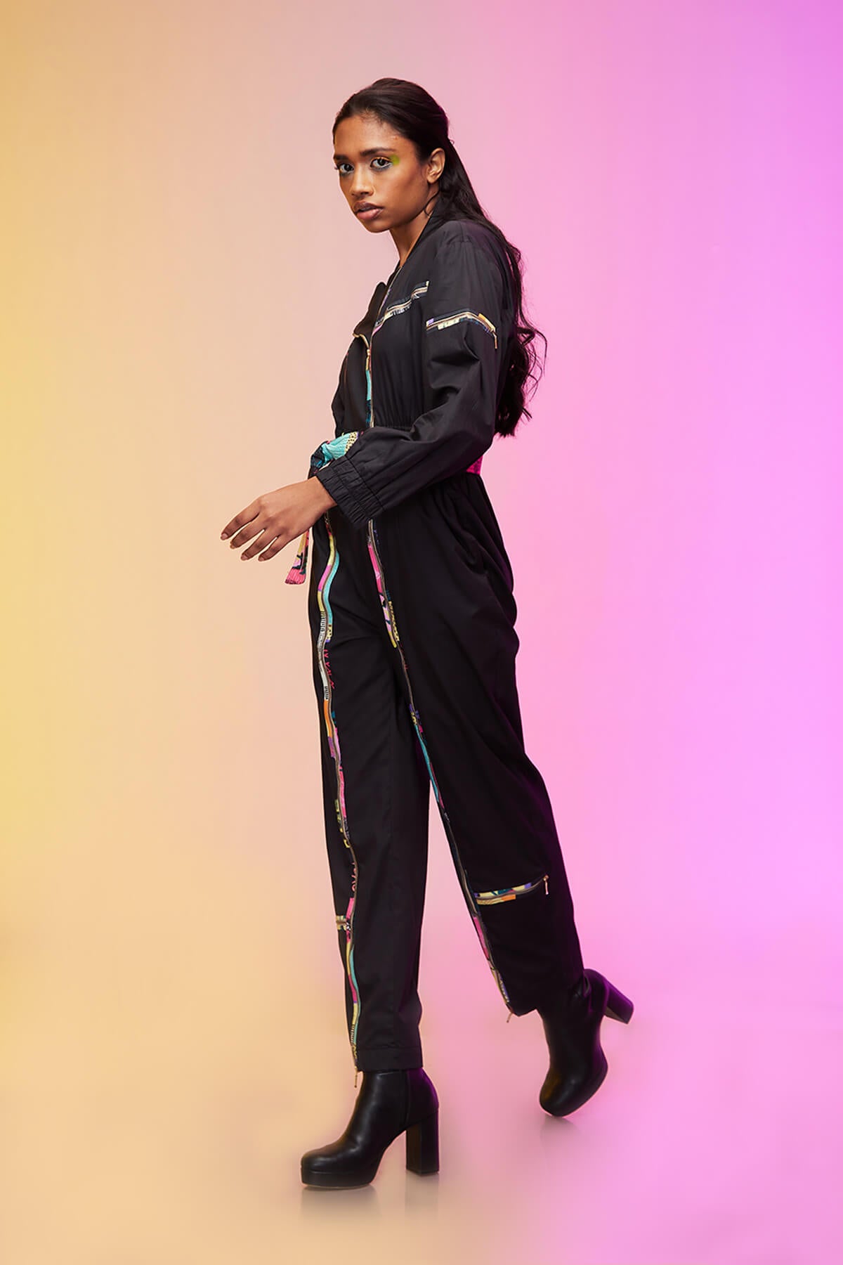 "City Art Jumpsuit , formal jumpsuits for women full sleeve jumpsuit"