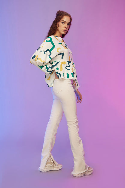 "Easygoing kimono top , shirt tops for ladies ,  printed top"