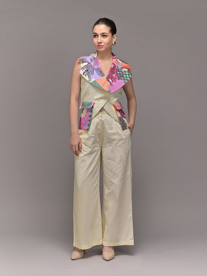 Tiger Echo Waistcoat With Wide Leg Pants