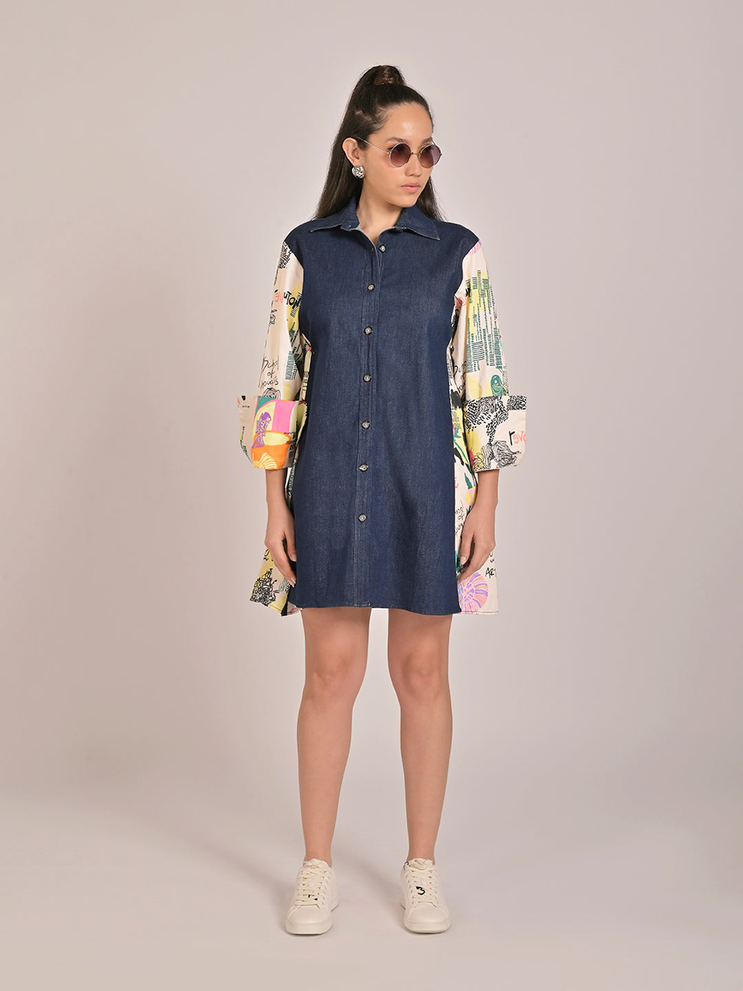 Rebellion Boxy Denim Shirt Dress