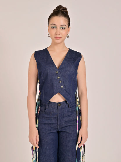 Graffix Denim Waistcoat