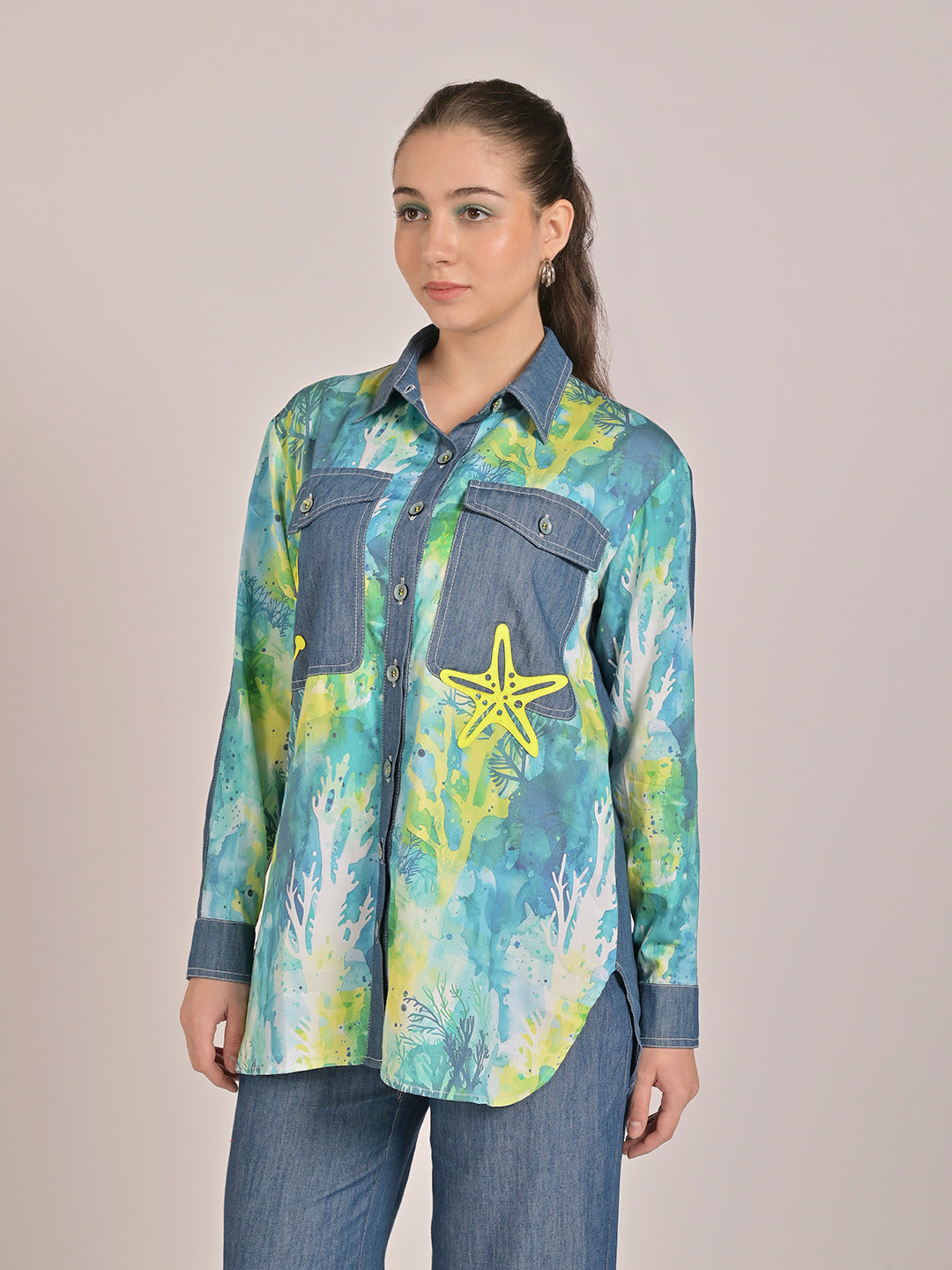 Undersea  Full-Sleeved Shirt