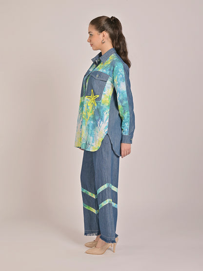 Blue Abyss Wide Legged Pants