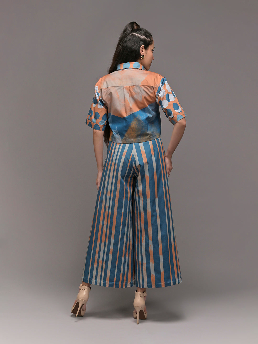 Spotline Cropped Shirt With Wrap Pants