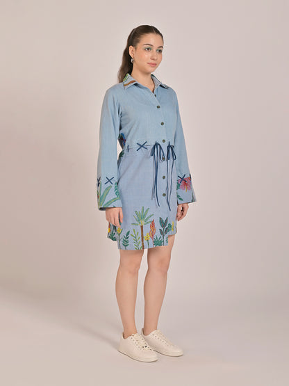 Paradise Denim Shirt Dress