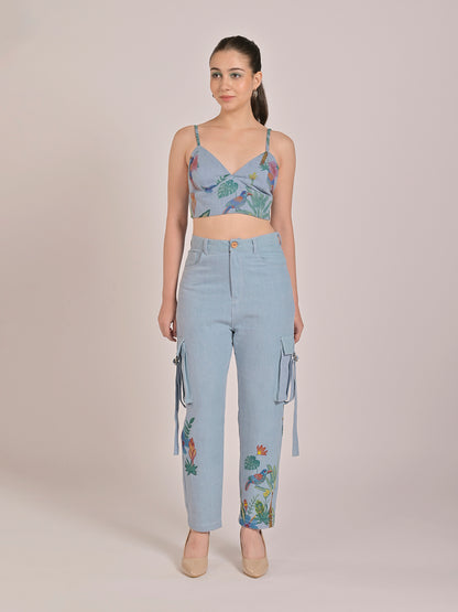 Garden Bralette With Cargo Pants