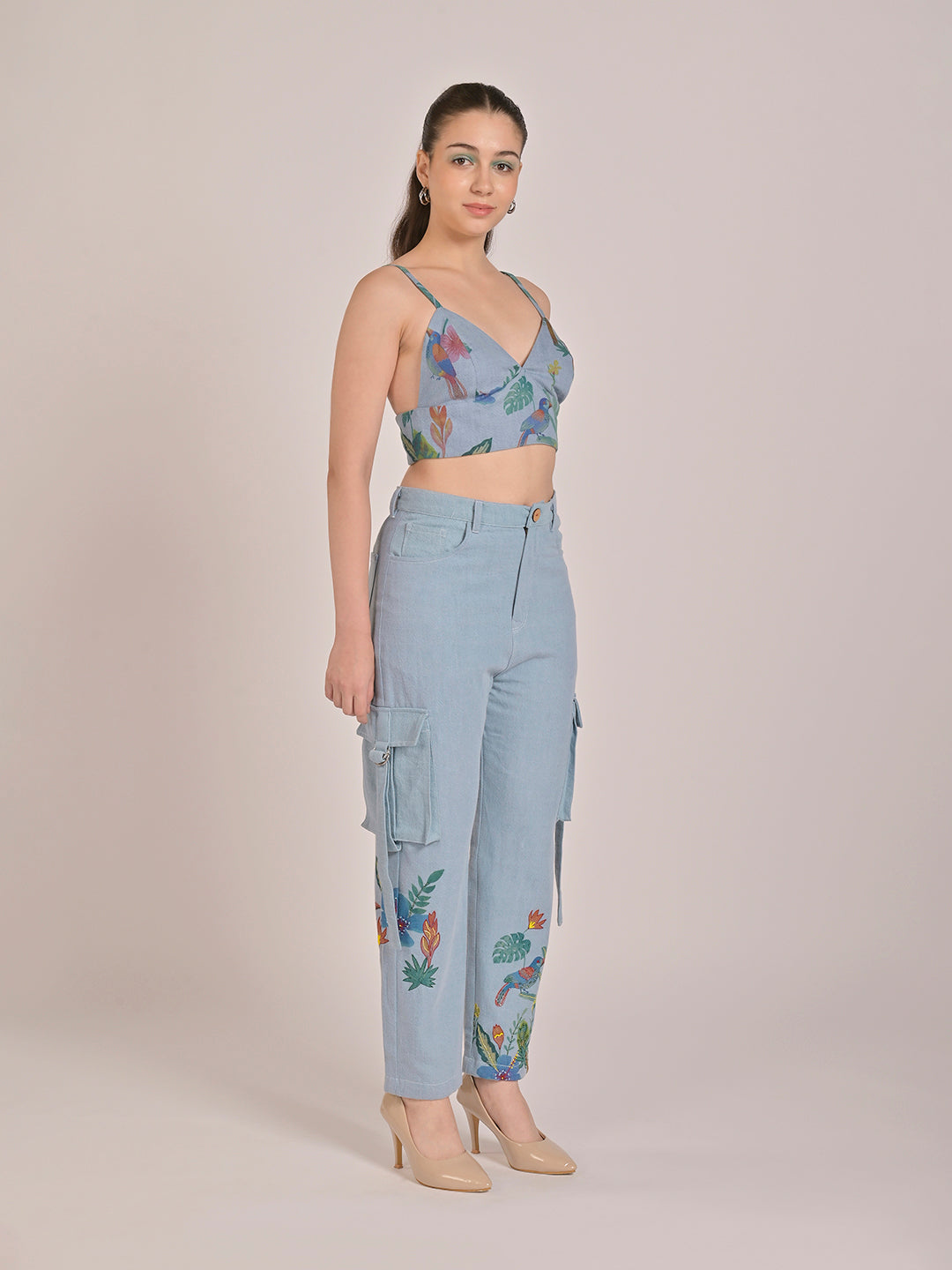 Garden Bralette With Cargo Pants