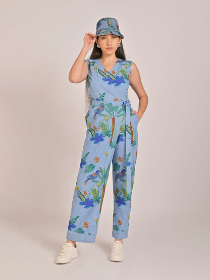 Forest Haven Wrap Jumpsuit