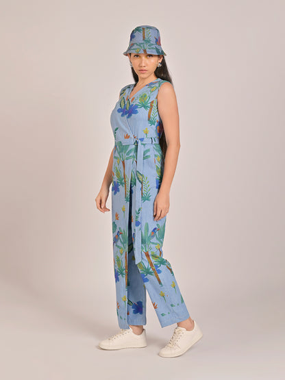 Forest Haven Wrap Jumpsuit